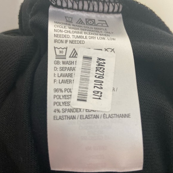 Denim & Co. Ribbed Open Front Cardigan Black XS - Picture 7 of 7